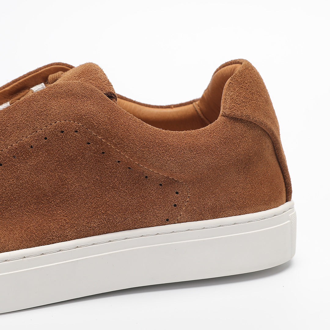 Men’s Camel Suede Low Sneakers