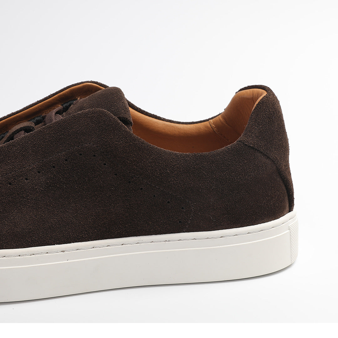 Men’s Brown Suede Low Sneakers