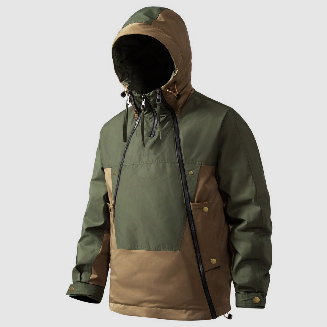 Men's Anorak: Waterproof Shell and Colour-Block Panels