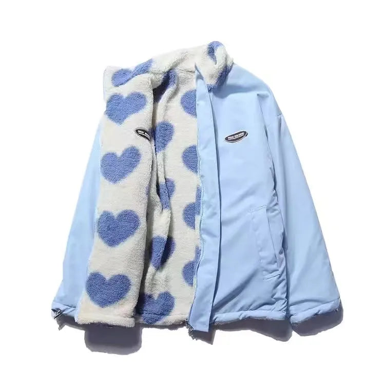 Reversible Heart Print Coat - Exclusive Collection