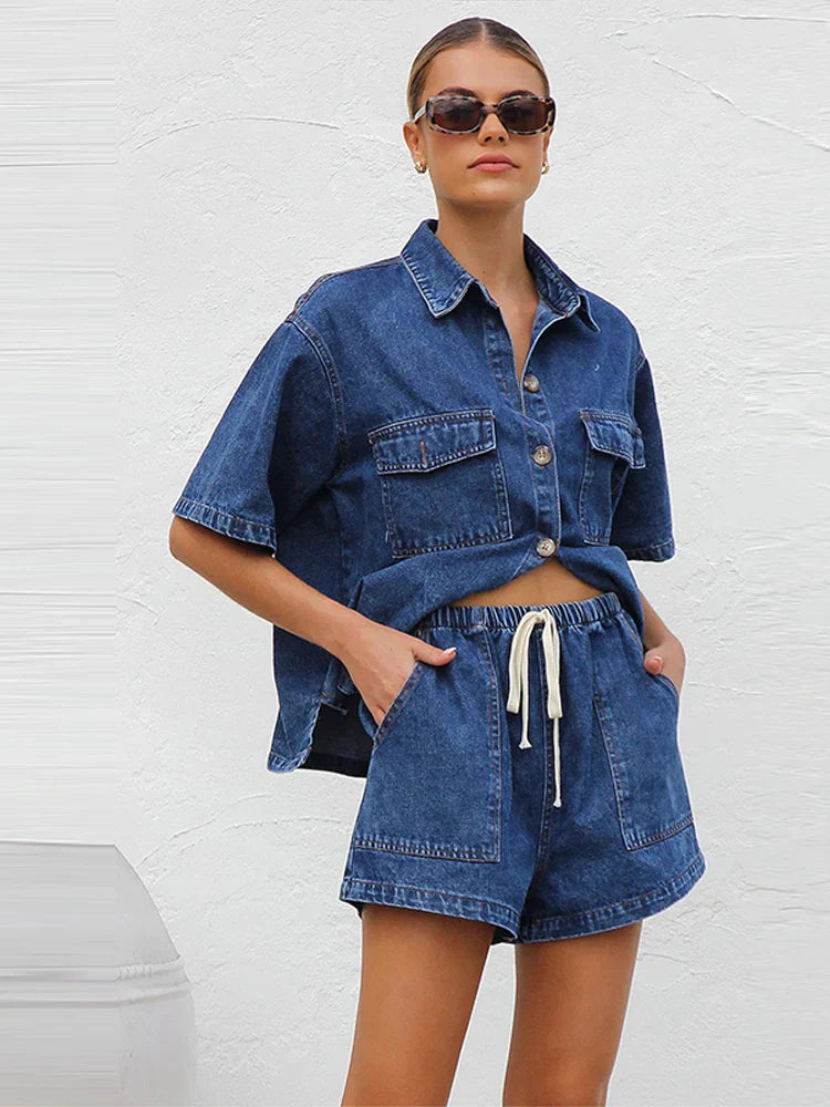 Denim 2-Piece Outfit for Stylish Casual Wear