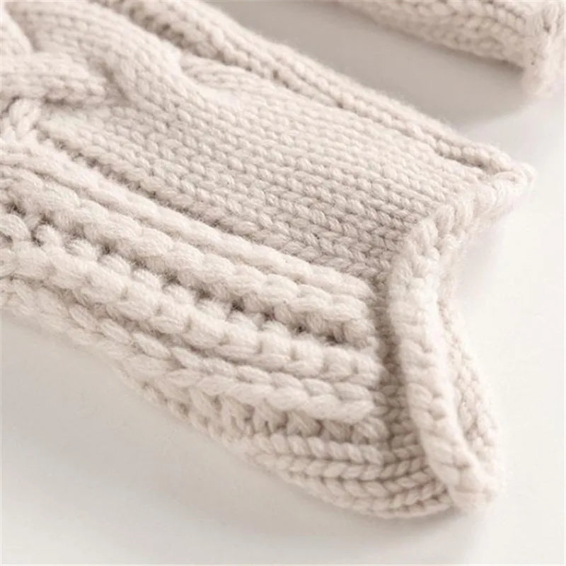 Cozy Knit Sweater for Women Classic Cable Pullover
