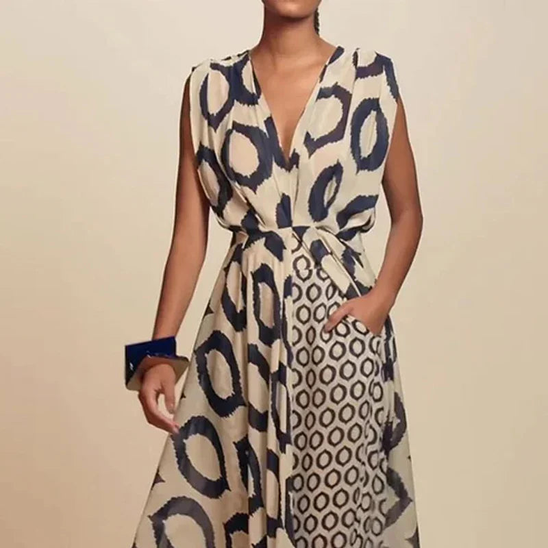 Boho Chic Long Kimono and Trousers Set with Ethnic Print