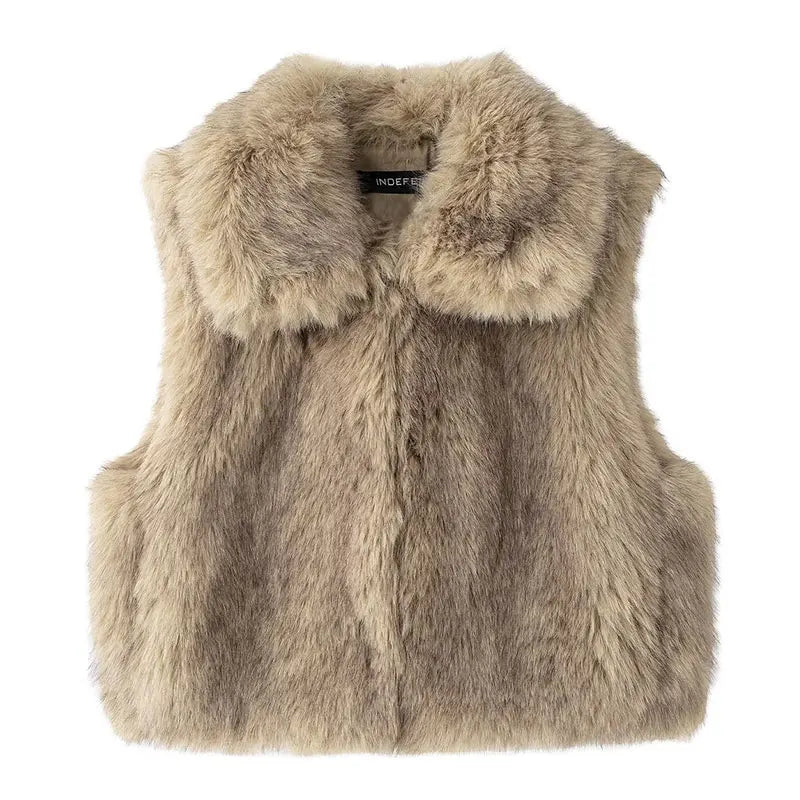 Sleeveless Faux Fur Gilet — Warm Winter Layer