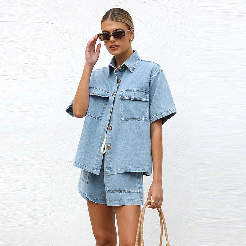 Denim 2-Piece Outfit for Stylish Casual Wear