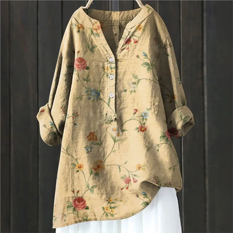 Floral Print Casual Blouse for Everyday Wear