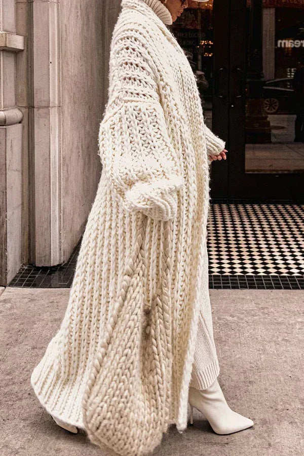 Cozy Knit Bianca Cardigan with Pockets and Button Closure