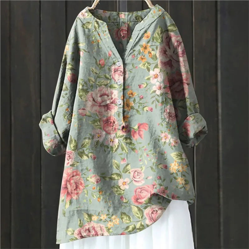 Floral Print Casual Blouse for Everyday Wear