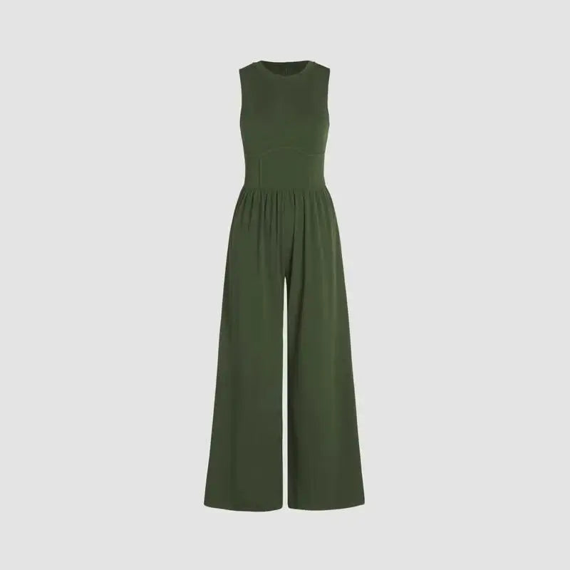 High-Waisted Casual Summer Jumpsuit for Comfortable Style