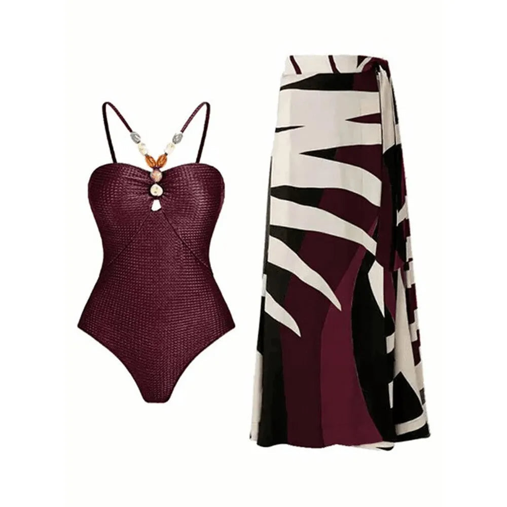 Women’s Swimsuit with Matching Cover-Up Set