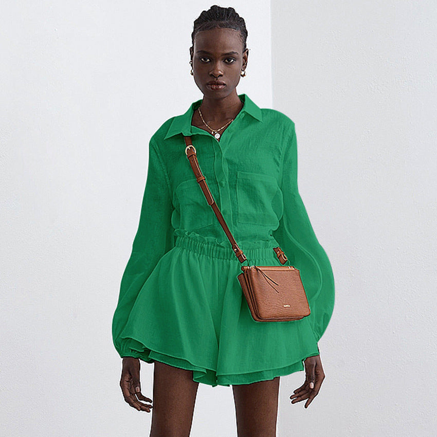 Cotton Shirt and Shorts Outfit for Comfortable Summer Wear