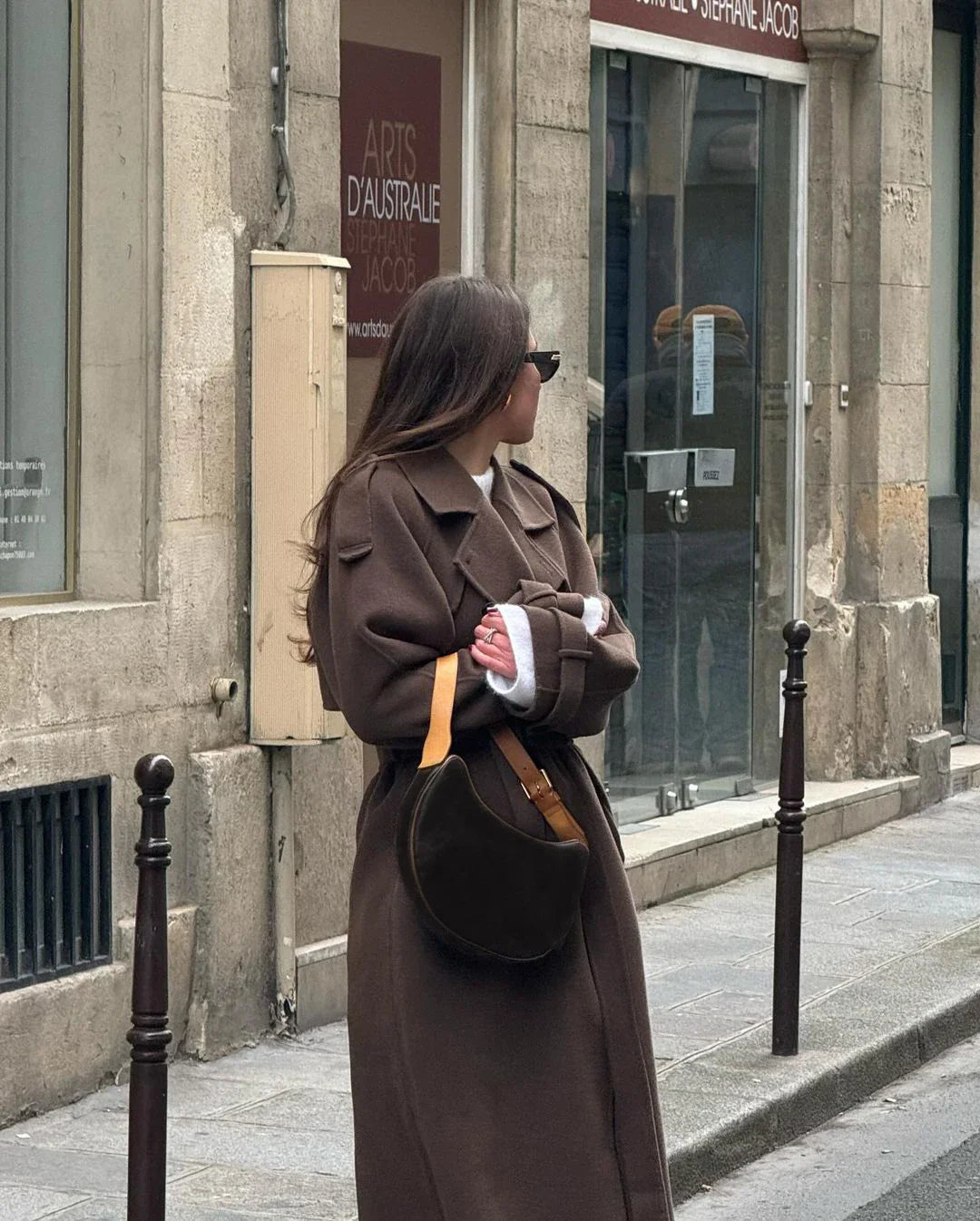 Women's Timeless Wool Belted Trench Coat - Tailored Outerwear
