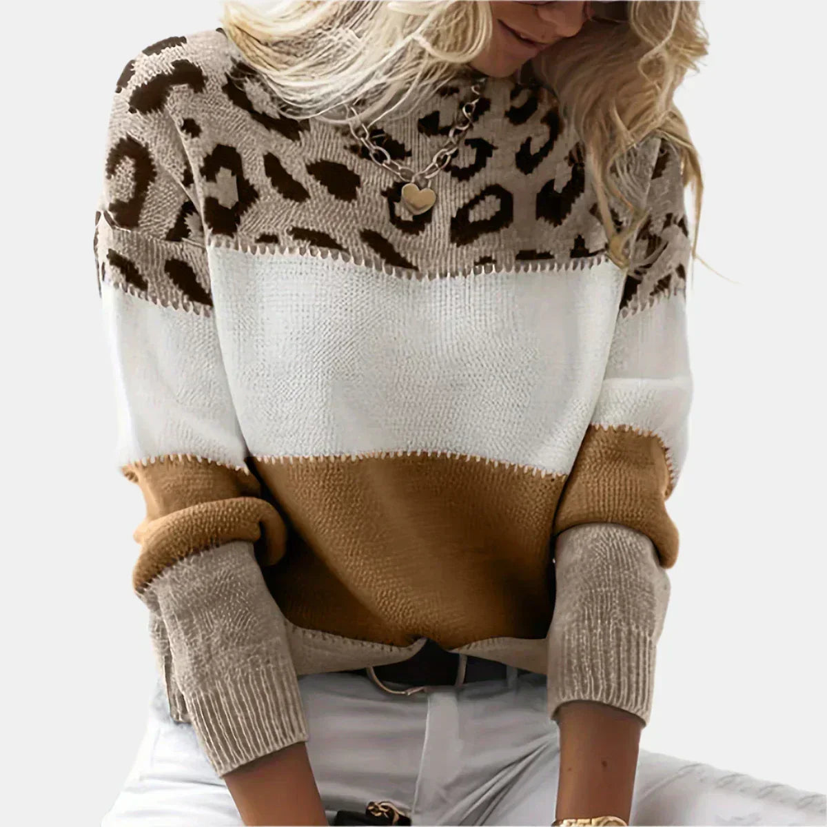Leopard Print Cozy Sweater for Stylish Comfort