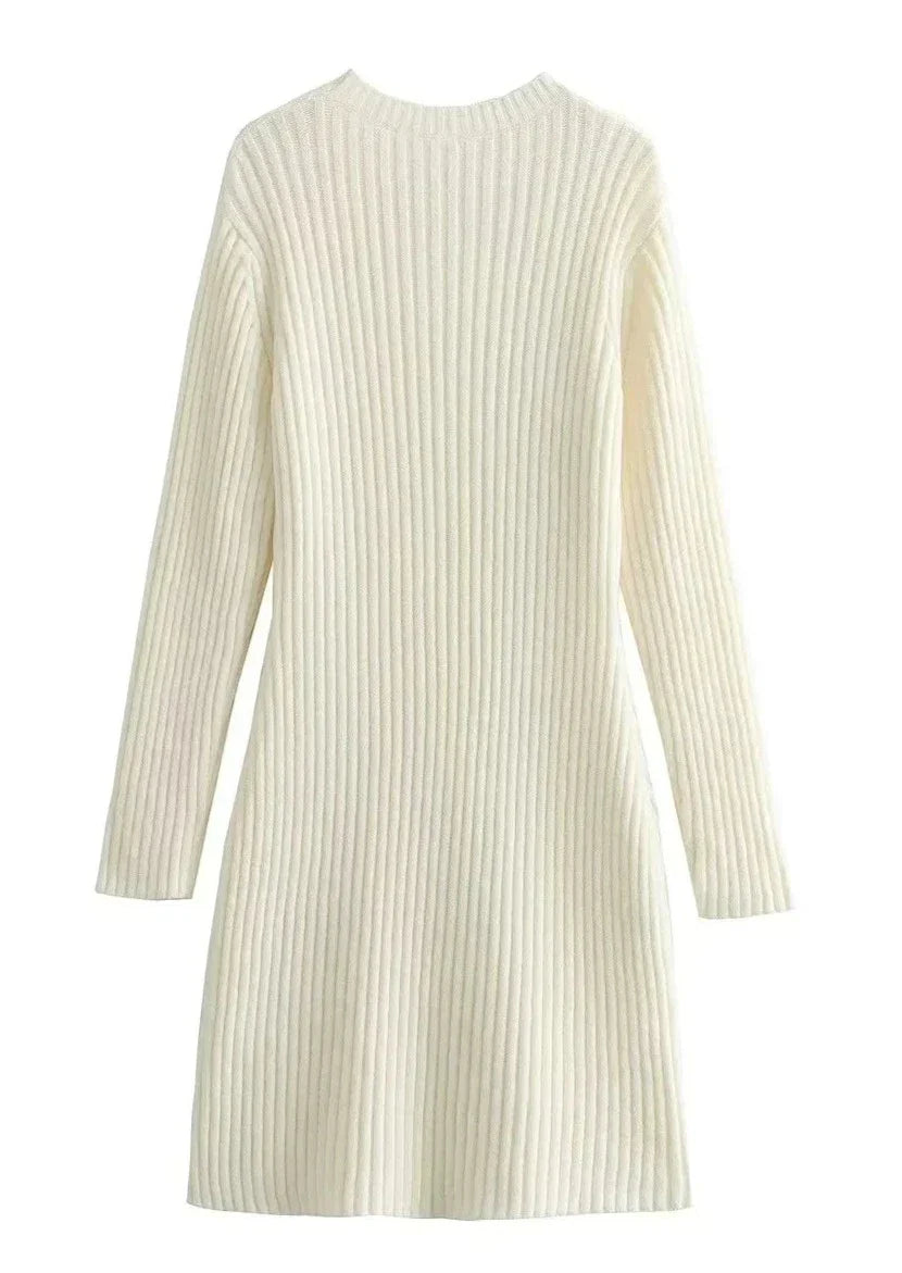Knit Short Dress with Stylish Design and Comfortable Fit