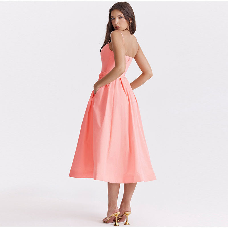 Girls' Elegant Princess Dress with Sparkling Details and Flare Skirt
