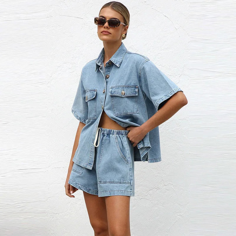 Denim 2-Piece Outfit for Stylish Casual Wear