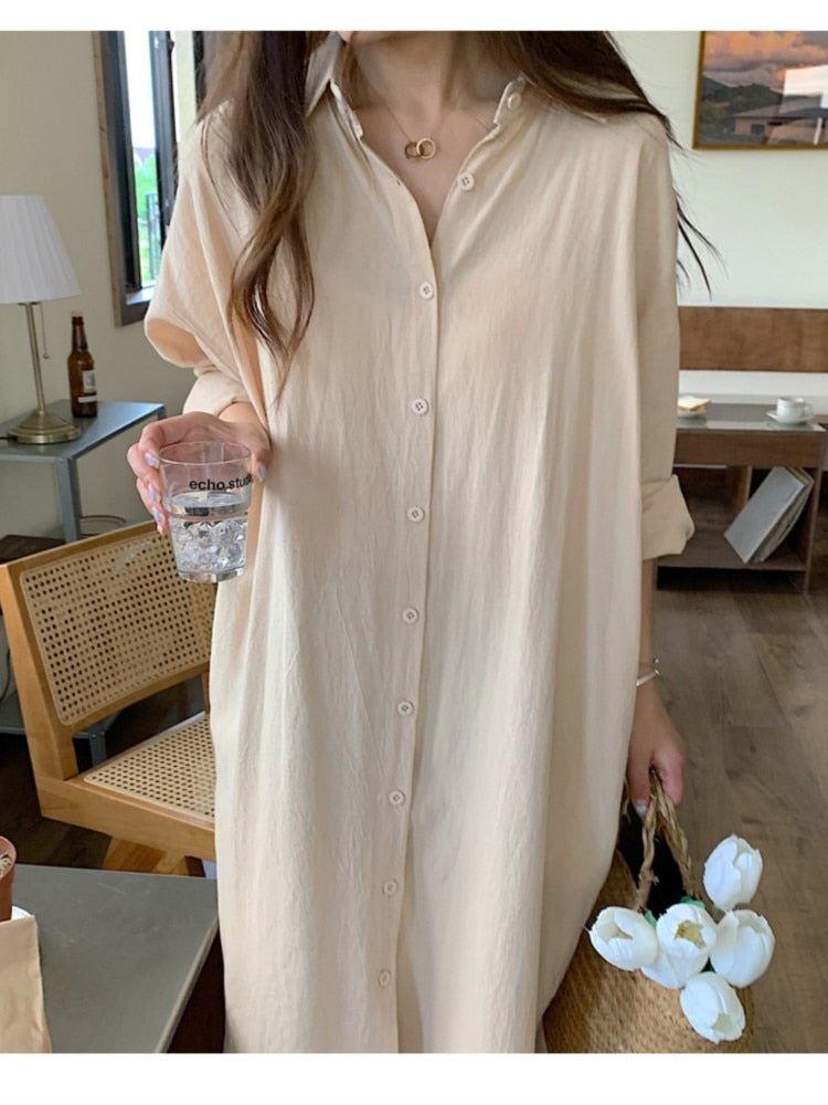 Ivy Green Linen Shirt with Flowing Design