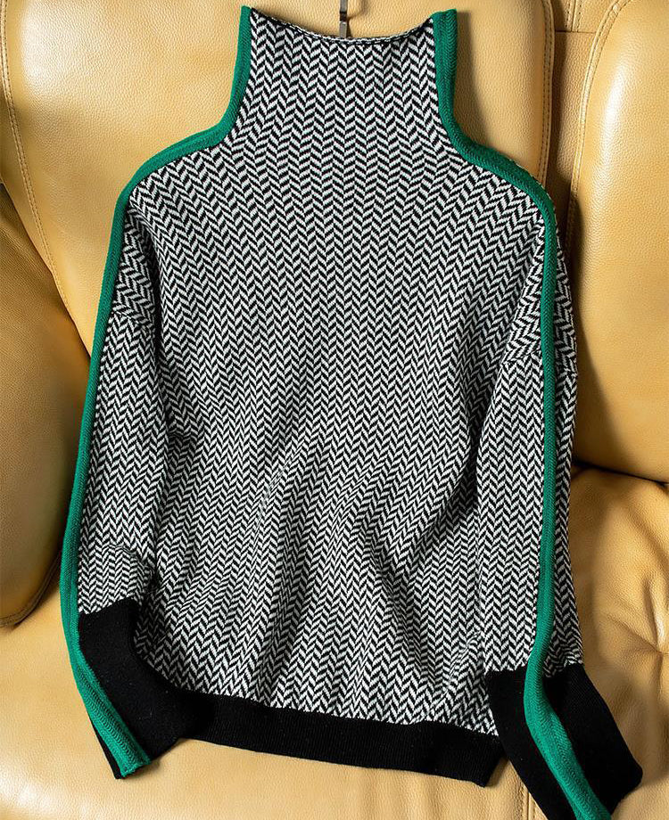 Renee High Neck Printed Blouse for Stylish Comfort