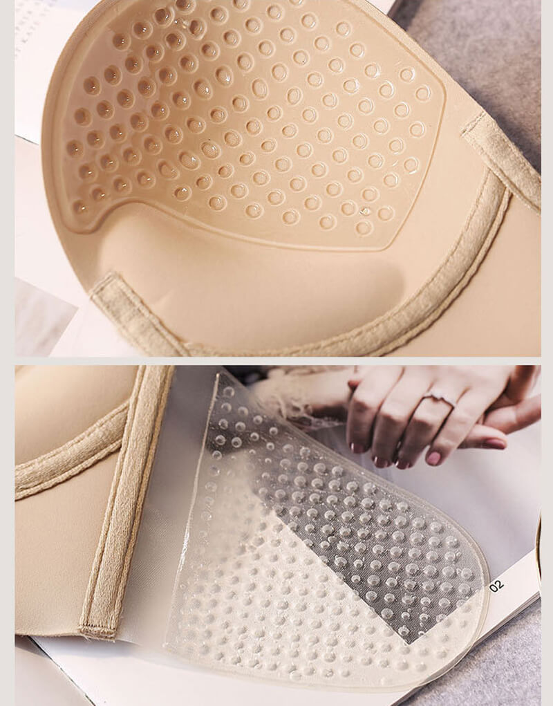 Invisible Strapless Push-Up Bra with Adhesive Support