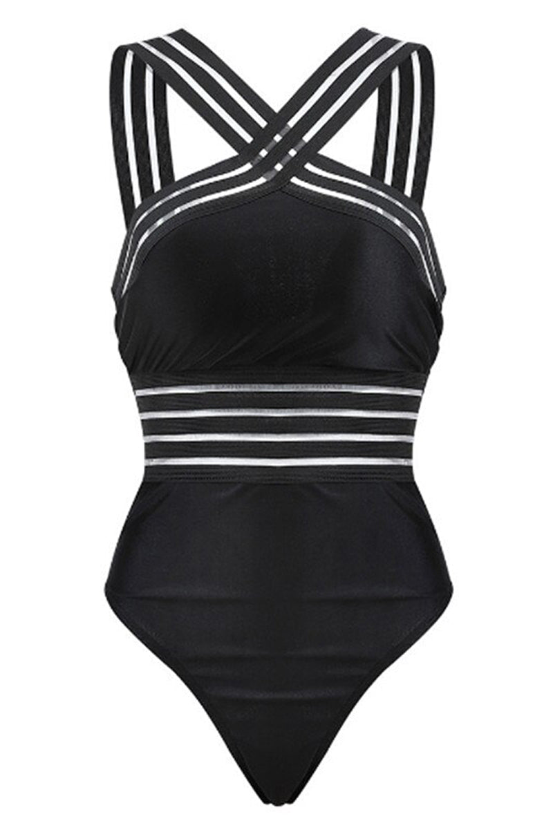 Strappy Crossed Monokini Swimsuit for Stylish Beach Wear