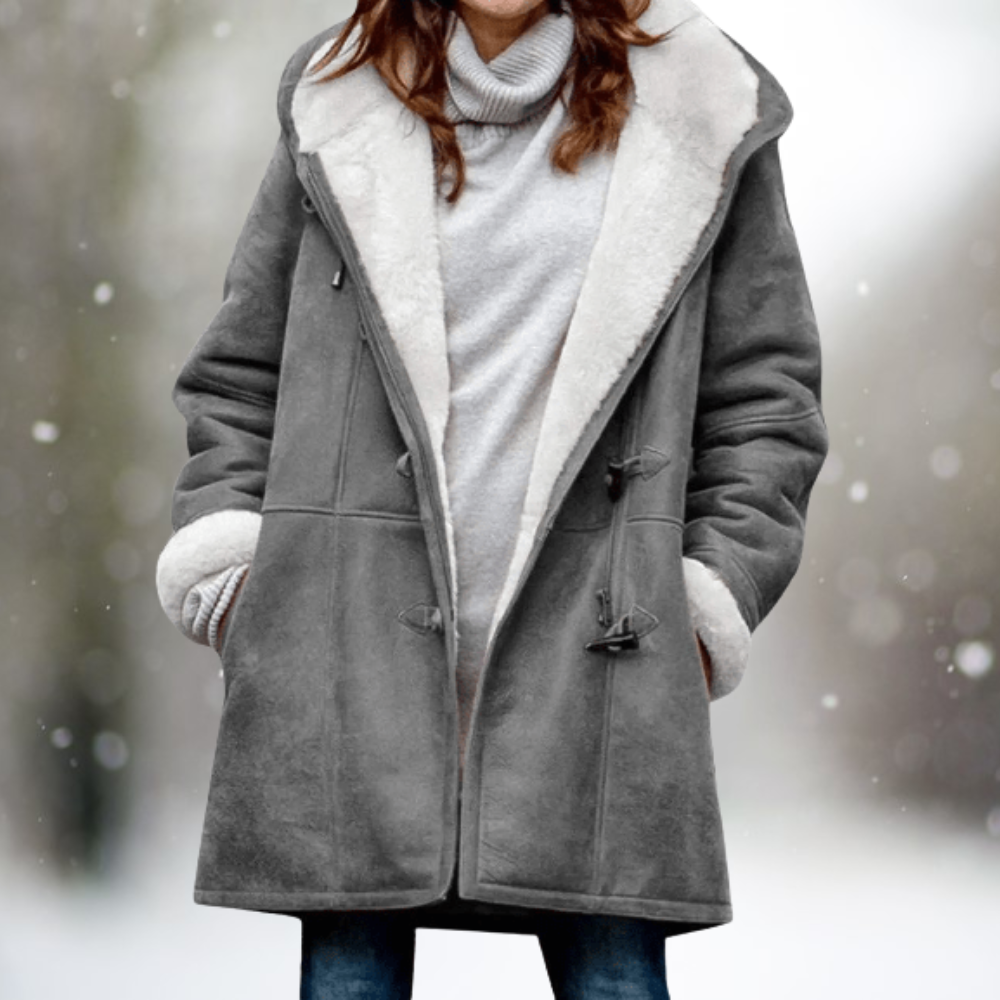 Premium Suede Fleece Hooded Jacket – Warm & Stylish