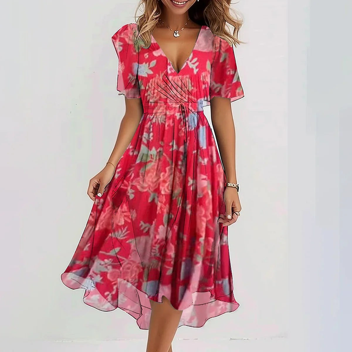 Elegant Short Sleeve Dress for Effortless Style