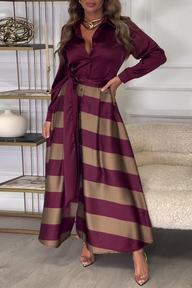 Elegant Two-Piece Effect Dress in Vienna Style