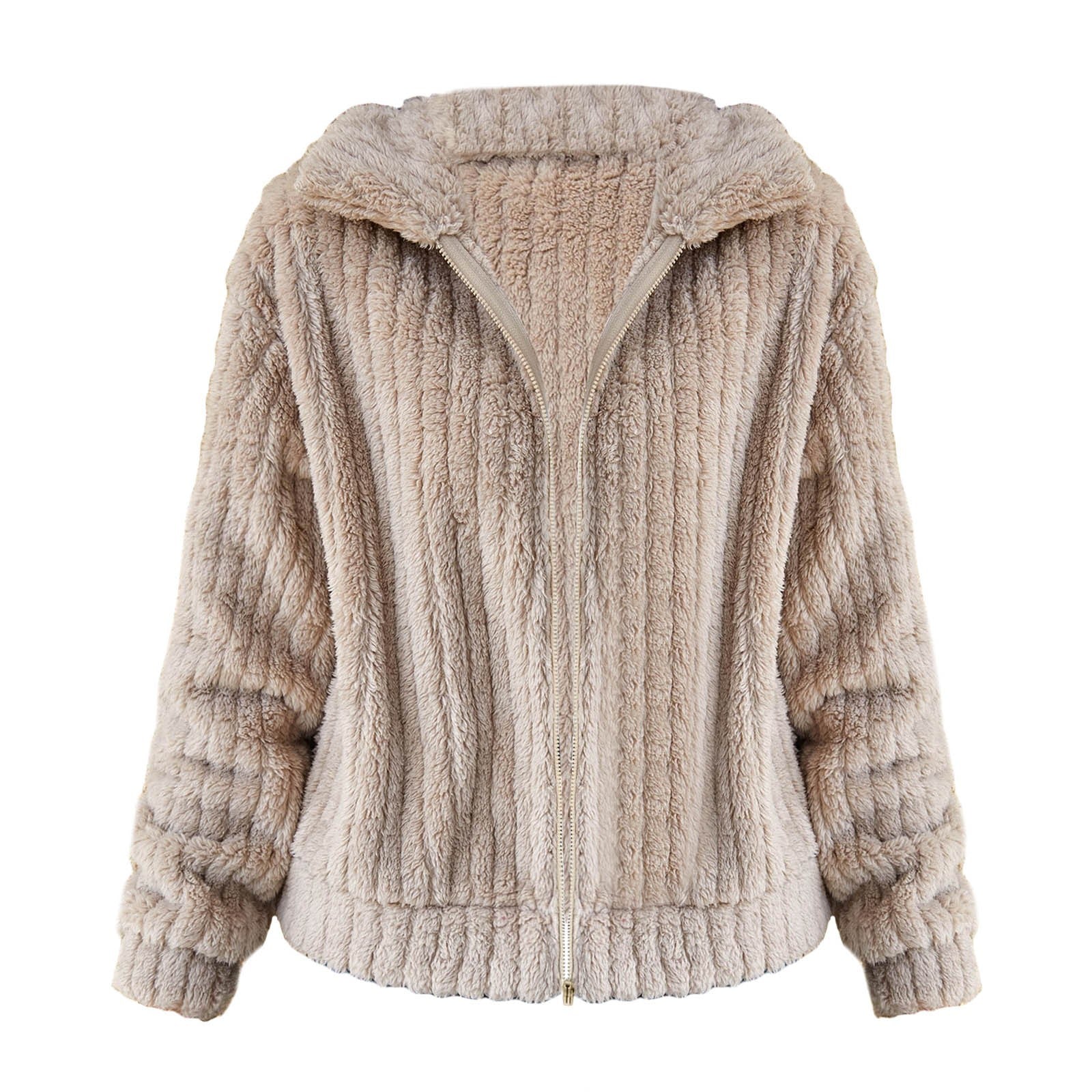 Cozy Teddy Zip Jacket for Warmth and Comfort
