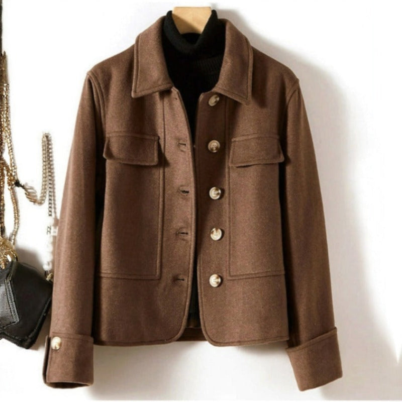Women's Wool Jacket - Cozy Tailored Winter Coat