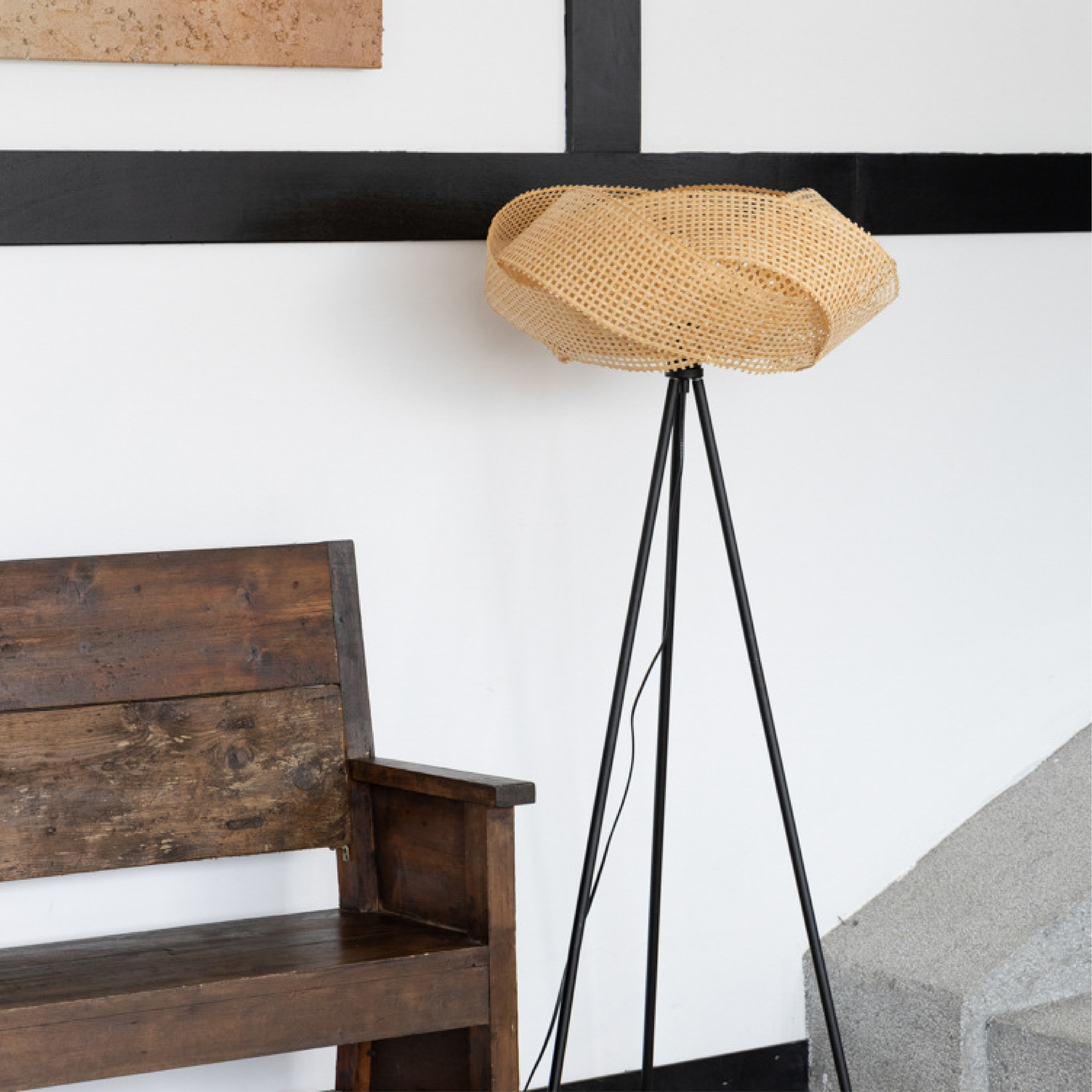 Bamboo Floor Lamp for Soft Ambient Light