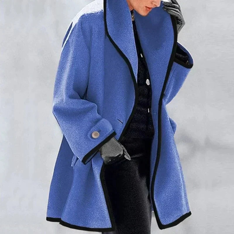 Classic Trimmed Coat for Timeless Style