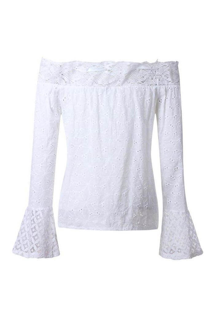 Off-the-Shoulder Lace Top for Elegant Style and Comfort