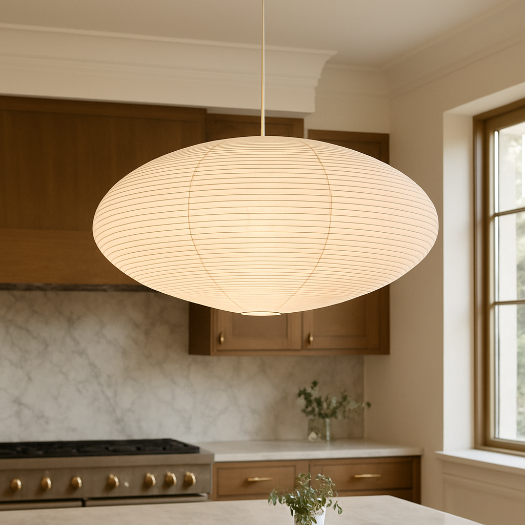 Paper Pendant Light, Minimalist Design, Ambient Glow