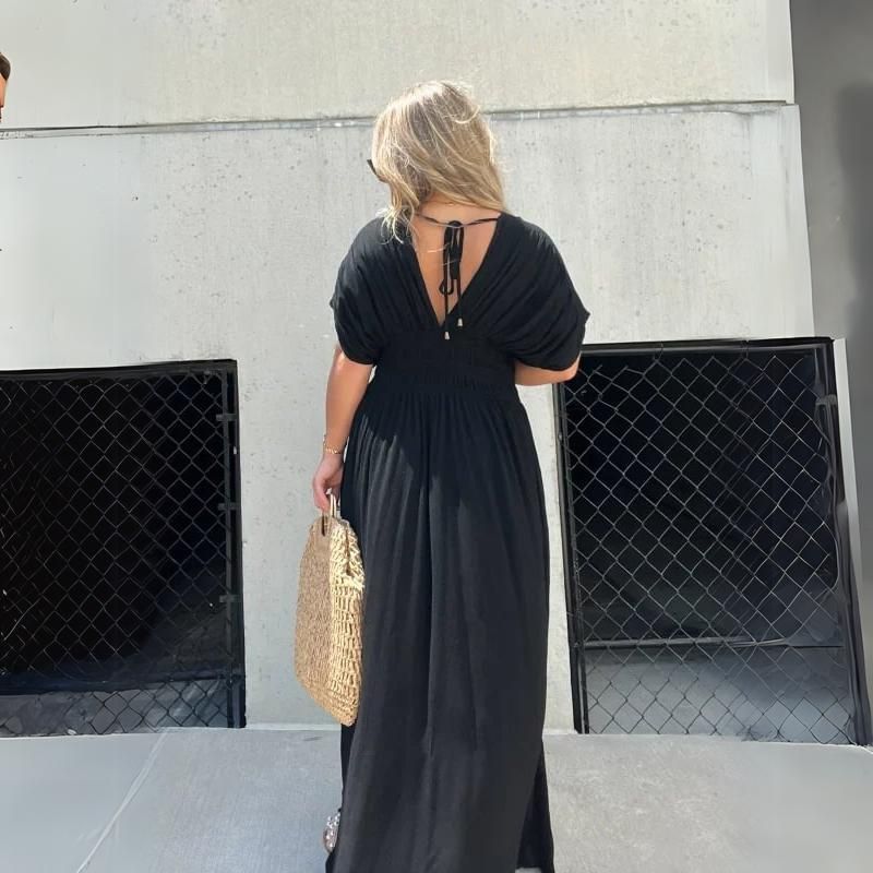 Elegant Long Dahlia Dress for Special Occasions