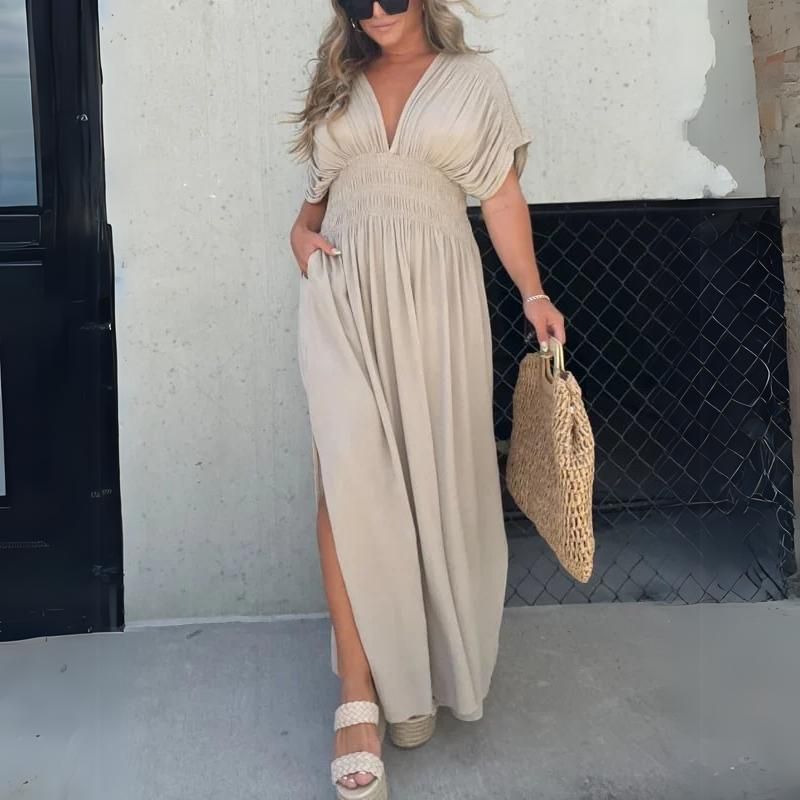 Elegant Long Dahlia Dress for Special Occasions