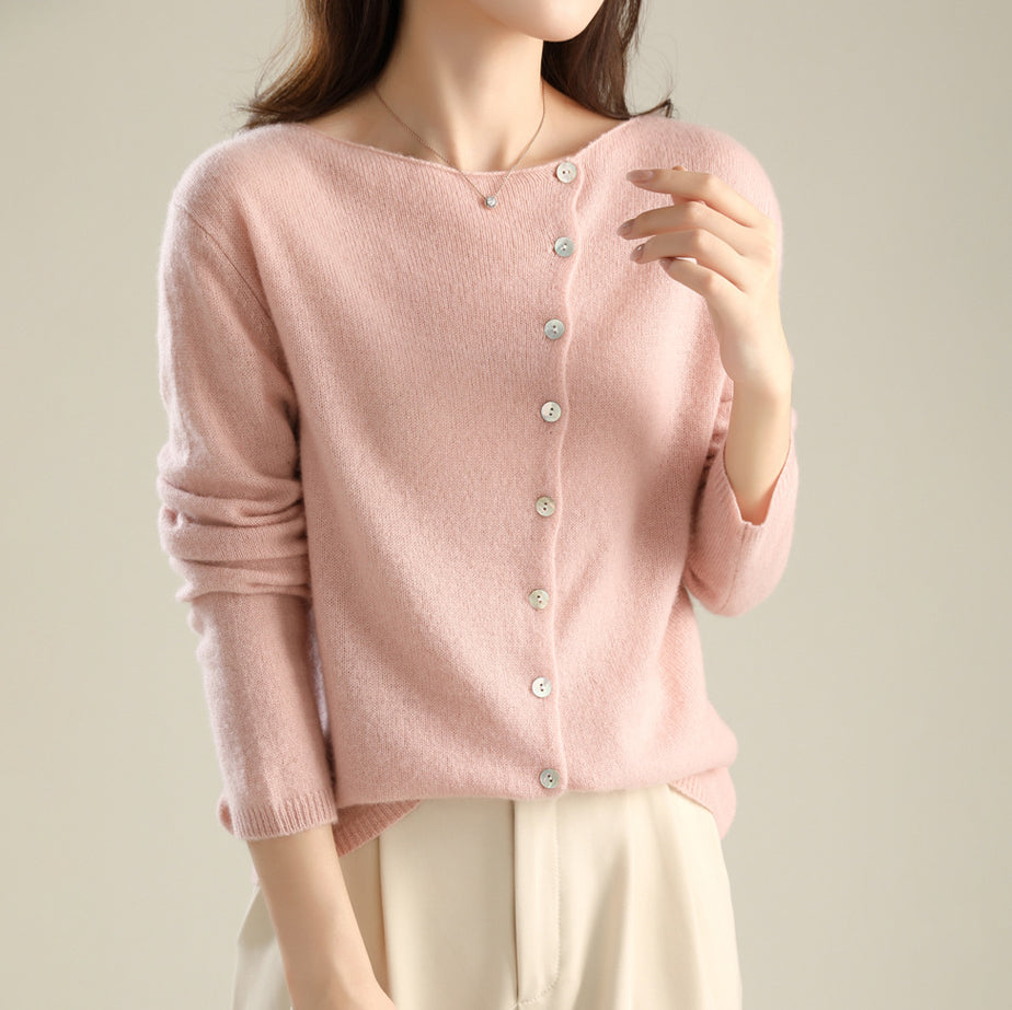 Knit Blouse with Button Detail for Effortless Style