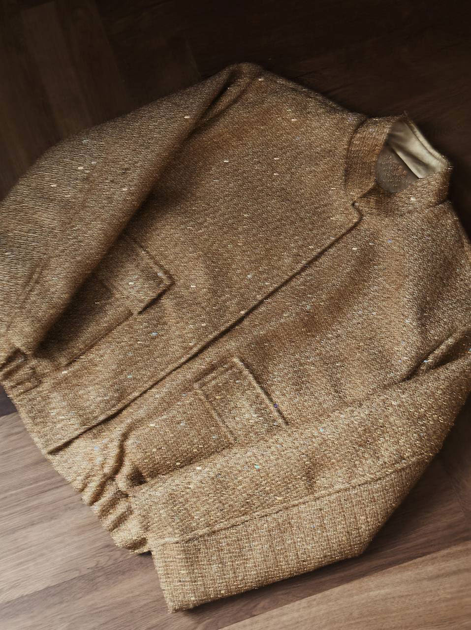 Sequin Coat with Pockets for Stylish Layering