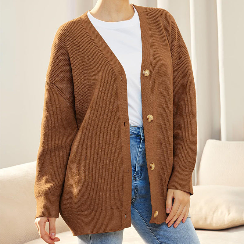 Buttoned Knit Cardigan for Stylish Layering and Comfort
