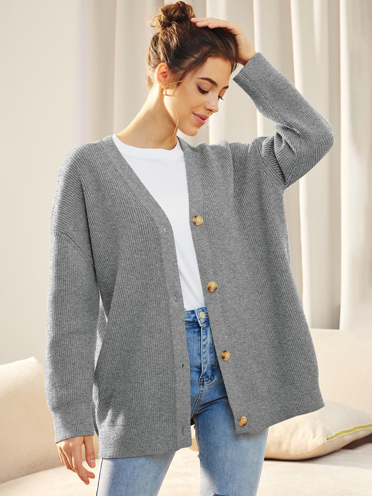 Buttoned Knit Cardigan for Stylish Layering and Comfort