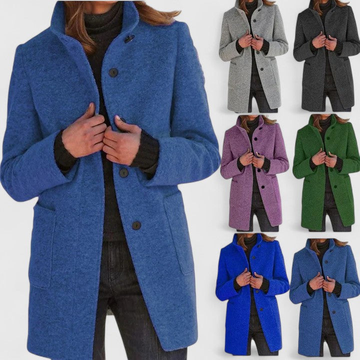 Women's Timeless Wool-Blended Coat with Plush Lining