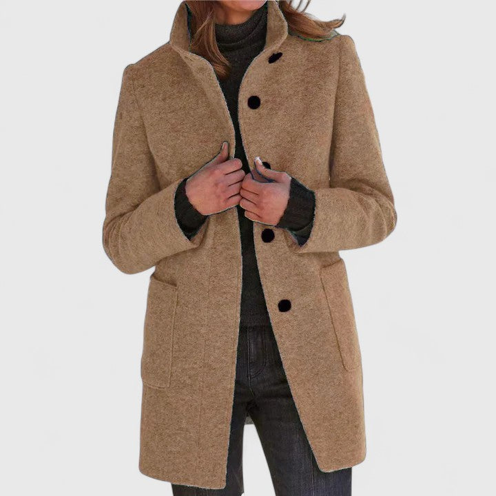 Women's Timeless Wool-Blended Coat with Plush Lining