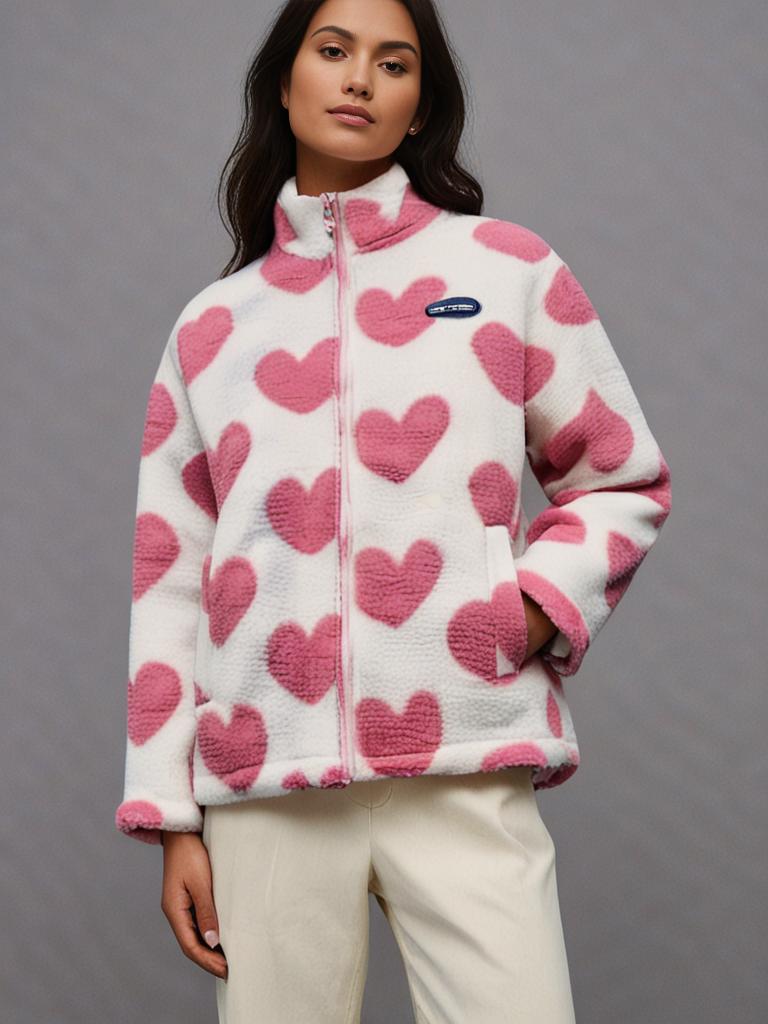 Reversible Heart Print Coat - Exclusive Collection