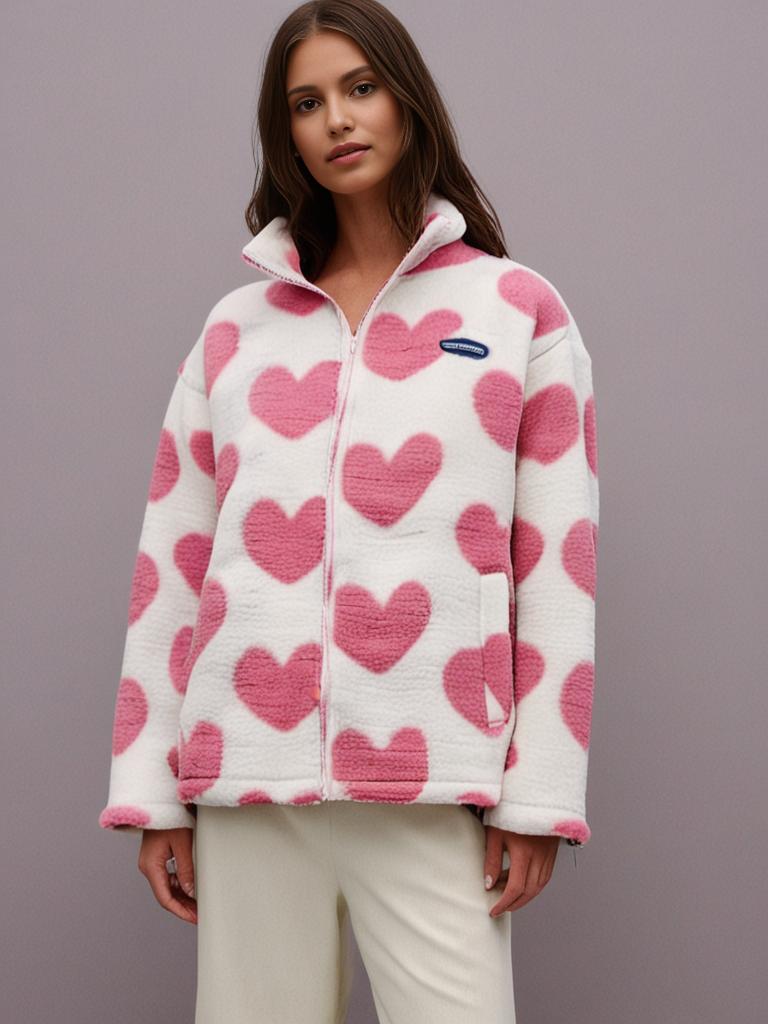 Reversible Heart Print Coat - Exclusive Collection