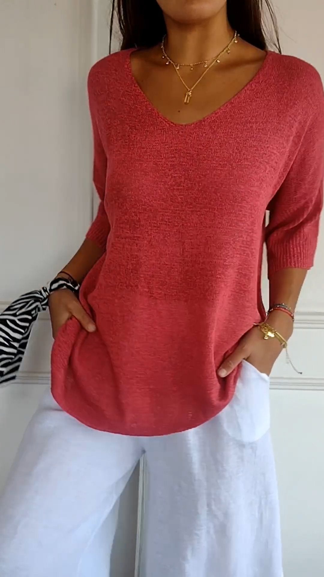 Lightweight Mesh Blouse with Relaxed Fit and Breathable Fabric