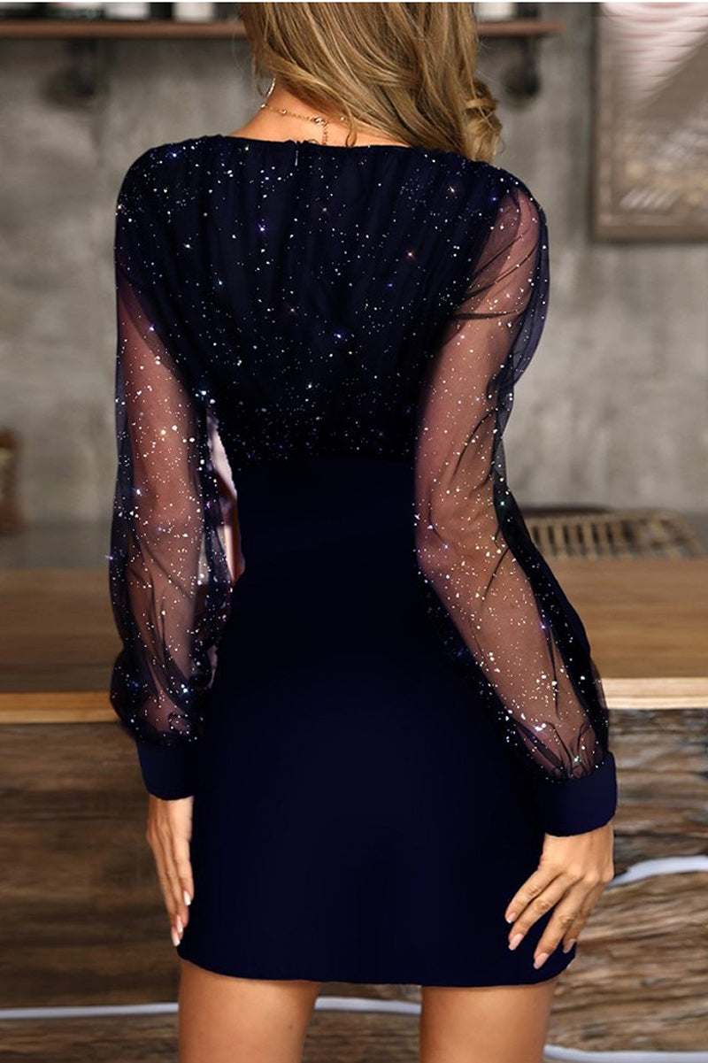 Shiny and Sheer Lucy Short Dress for Elegant Style