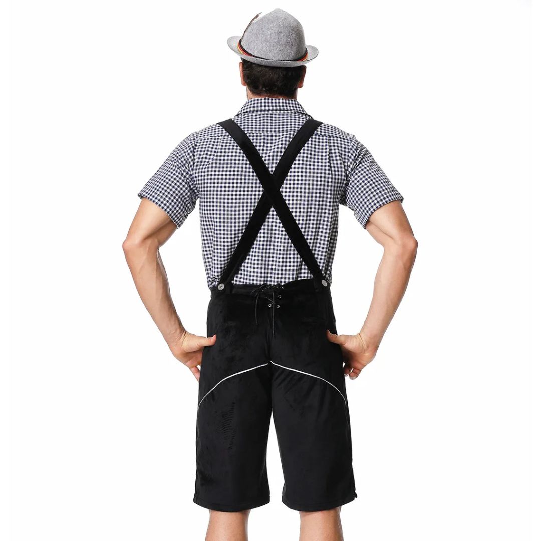 Men's Traditional Leather Lederhosen for Oktoberfest