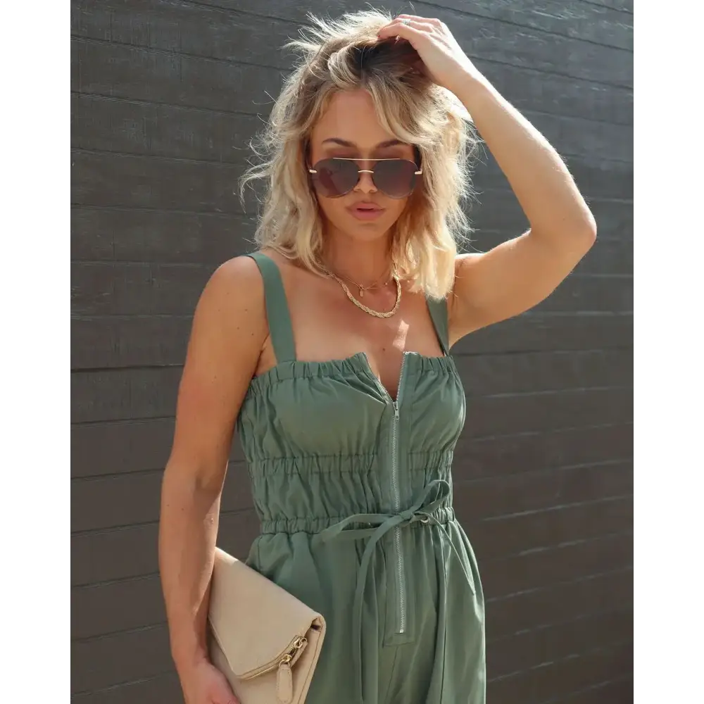 Women's Sleeveless Elastic Jumpsuit for Summer Casual Wear