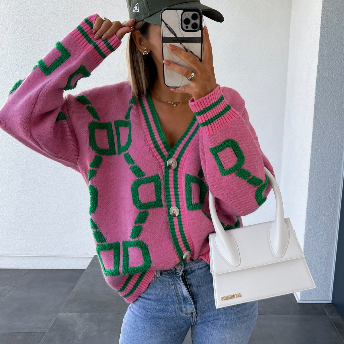 Cozy Knit Midi Cardigan with Pocket Details and Relaxed Fit