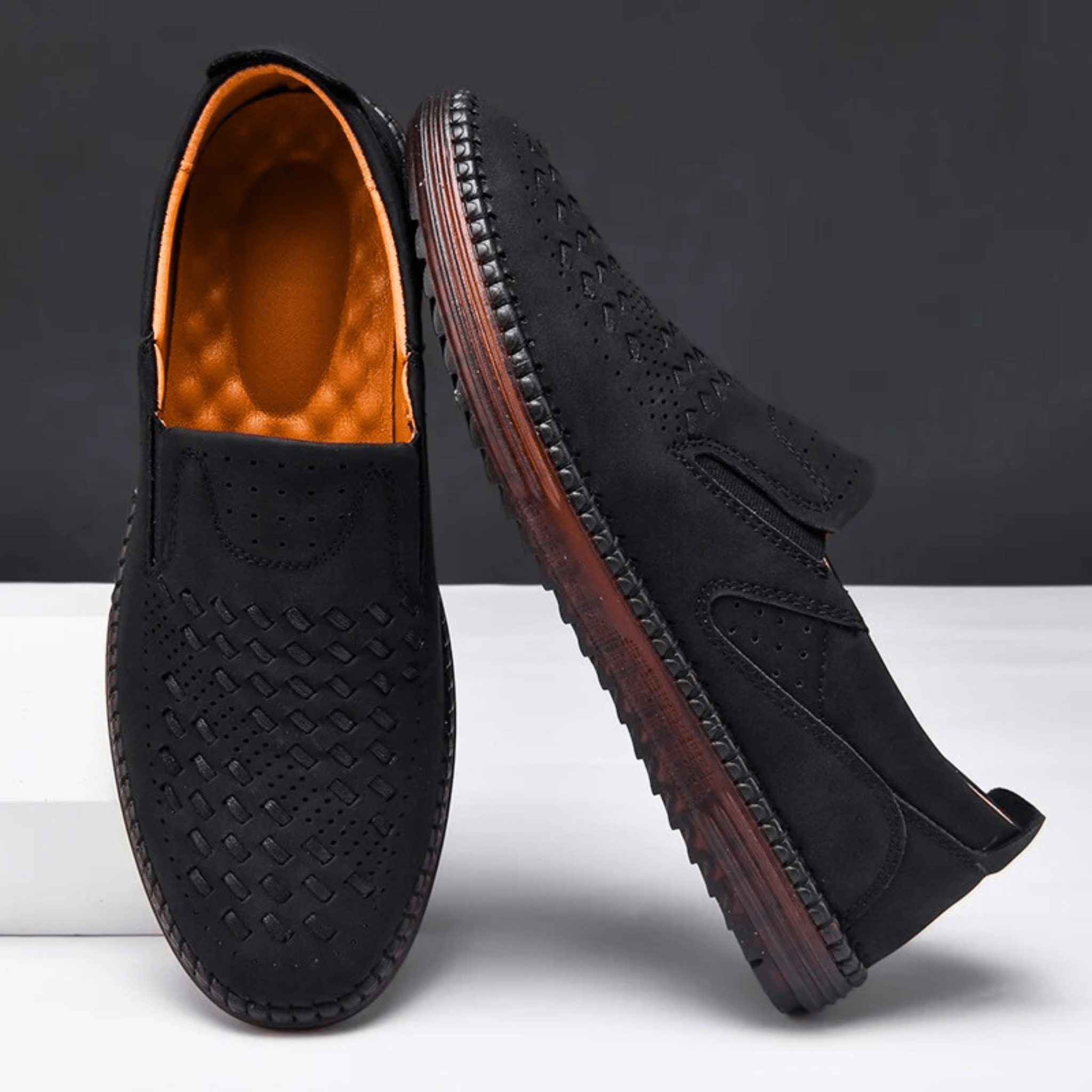 Genuine Leather Slip-On Loafer