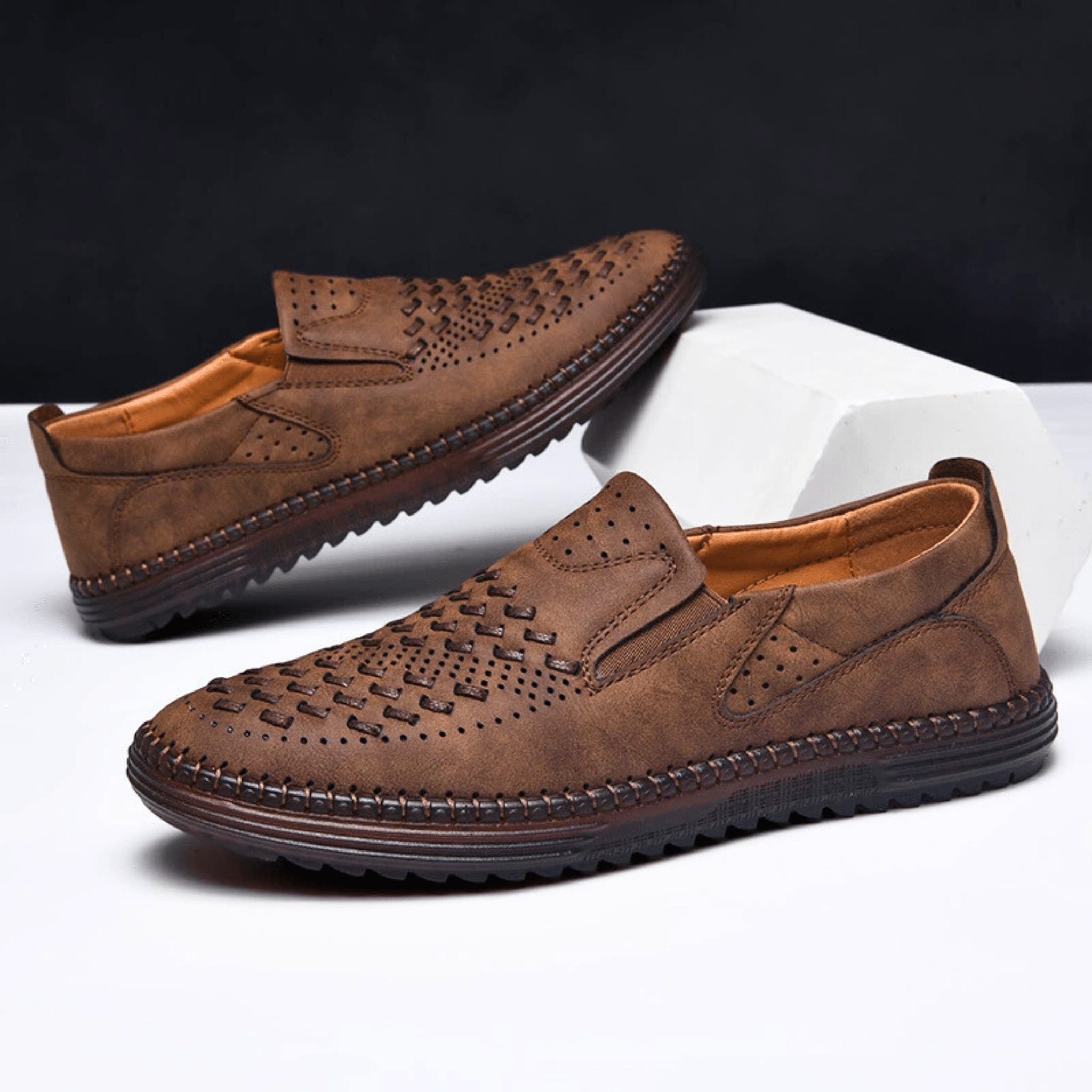 Genuine Leather Slip-On Loafer